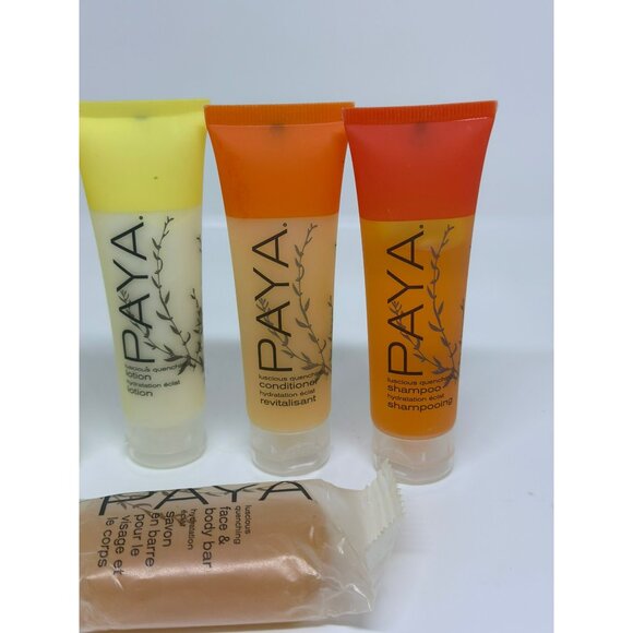 Paya Mini Bath Essentials Travel Shower Gel Lotion Conditioner Shampoo Body Bar - Picture 4 of 5